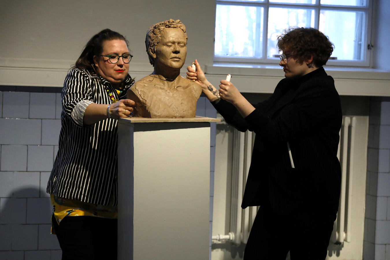 “Väki ja valta”, peliperformanssi, 45 min, Taidekeskus Mältinranta, Tampere, 2023. Kuva: Ignacio Pérez Pérez